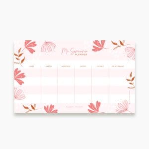 Planner Semanal Rosa